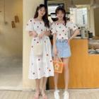 Short-sleeve Fruit Embroidery Top / Dress