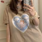 Angel Heart Print T-shirt