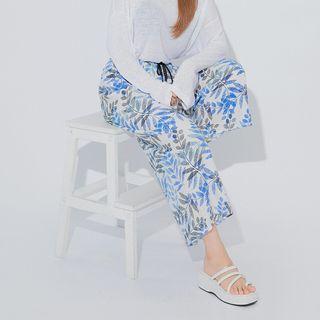 Foliage Wide Pants With Tassel (16 Designs)