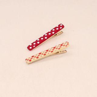 Polka Dot / Plaid Hair Clip
