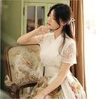 Short-sleeved Lace Hanbok Top