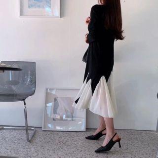 Chiffon Godet-hem Long T-shirt Dress
