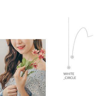 Rhinestone 925 Sterling Silver Threader Earring
