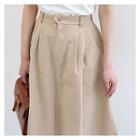 Pocket-side Flared A-line Skirt