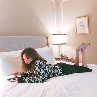 Turtleneck Loose-fit Houndstooth Sweater