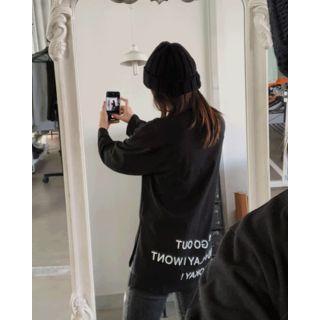 Lettered Dip-back Cotton T-shirt