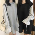 Mock Two Piece Long-sleeve Mermaid Dress