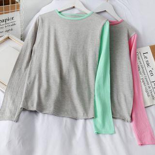 Colorblock Long-sleeve T-shirt