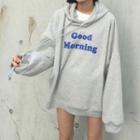 Good Morning Print Hooded Sweater