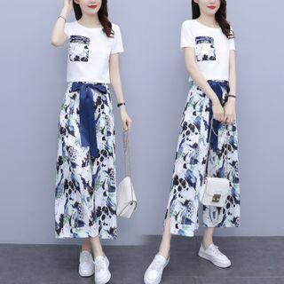 Set: Short-sleeve T-shirt + Print Pants