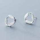 925 Sterling Silver Rhinestone Earring 1 Pair - One Size