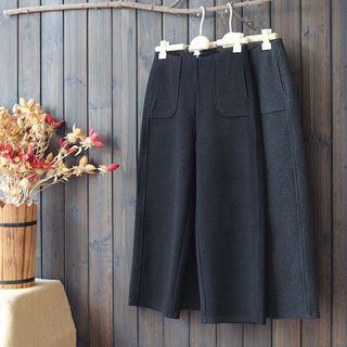 Woolen Wide-leg Pants