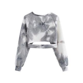 Tie-dyed Cut-out Sweatshirt