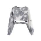 Tie-dyed Cut-out Sweatshirt