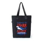 Shark Print Canvas Shopper Bag