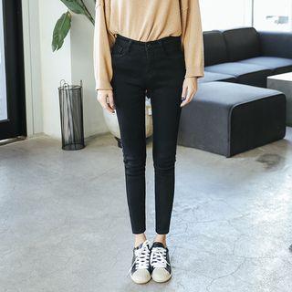 Cropped Fleece-lined Jeggings