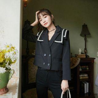 Double Breasted Sailor Collar Blazer