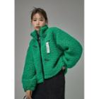 [no One Else] High-neck Dumble Jacket Green - One Size
