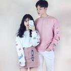 Couple Matching Printed Sweatshirt / A-line Skirt