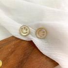 Shell Smiley Earring Gold - One Size