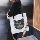 Sequined Cat Tote Bag