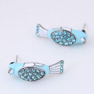 Rhinestone Bird Earring