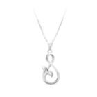 925 Sterling Silver Flower Pendant With Necklace