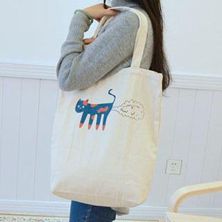 Cat Printed Shopper Bag