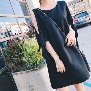Slit-sleeve Shift Dress