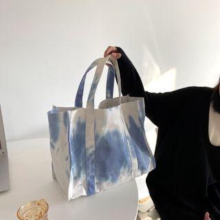 Tie Dye Canvas Tote Bag Tie Dye - Blue & White - One Size