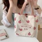 Peach Print Lunch Bag Beige & Red - One Size
