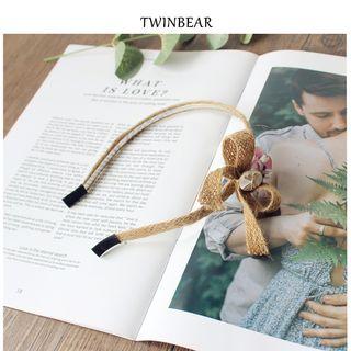 Straw Bow Headband As Shown In Figure - One Size