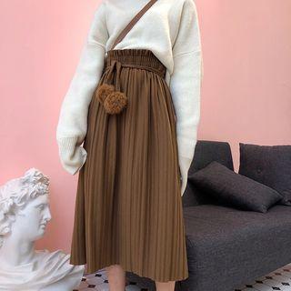 Furry Ball A-line Midi Skirt