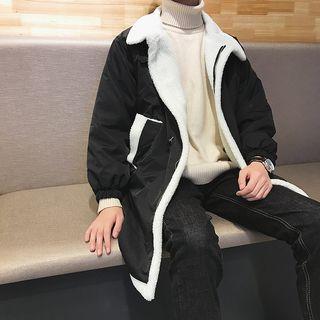 Couple Matching Fleece-lined Button Coat
