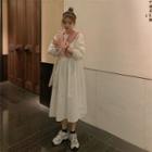Long-sleeve Midi A-line Dress / Shawl