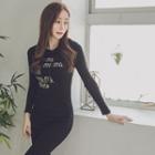 Long-sleeve Hoodie T-shirt Dress
