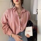Striped Shirt Light Pink - One Size