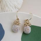 Faux Pearl Alloy Pineapple Dangle Earring 1 Pair - One Size