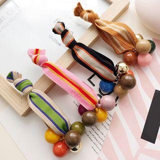 Acrylic Bead Striped Hair Tie