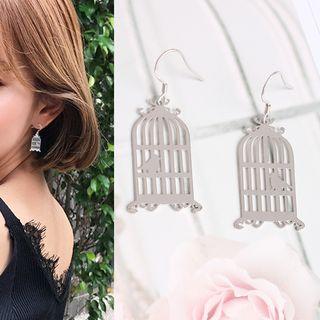 Alloy Bird Cage Dangle Earring