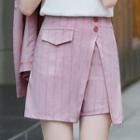 Striped Mini A-line Skort