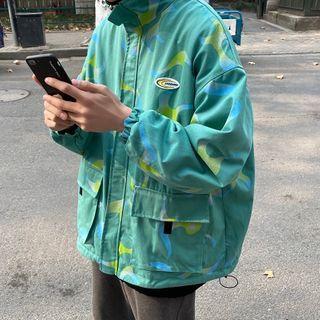 Reversible Print Zip Jacket