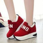 Letter Adhesive Strap Platform Sneakers