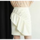 Ruffle Straight Fit Skirt
