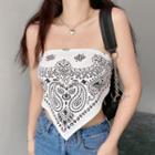 Pattern Print Tube Top