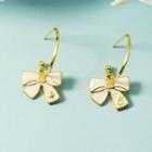 Bow Alloy Dangle Earring Bow Earring - White - One Size
