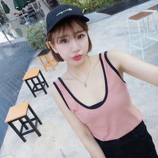 Contrast Trim Tank Top