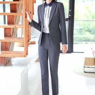 Slim-fit Blazer/ Mini Pencil Skirt/ Dress Pants/ Set