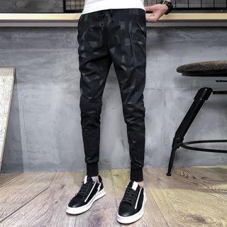 Drawstring Printed Cargo Pants