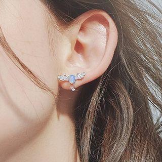 925 Sterling Silver Bead Bat Earring